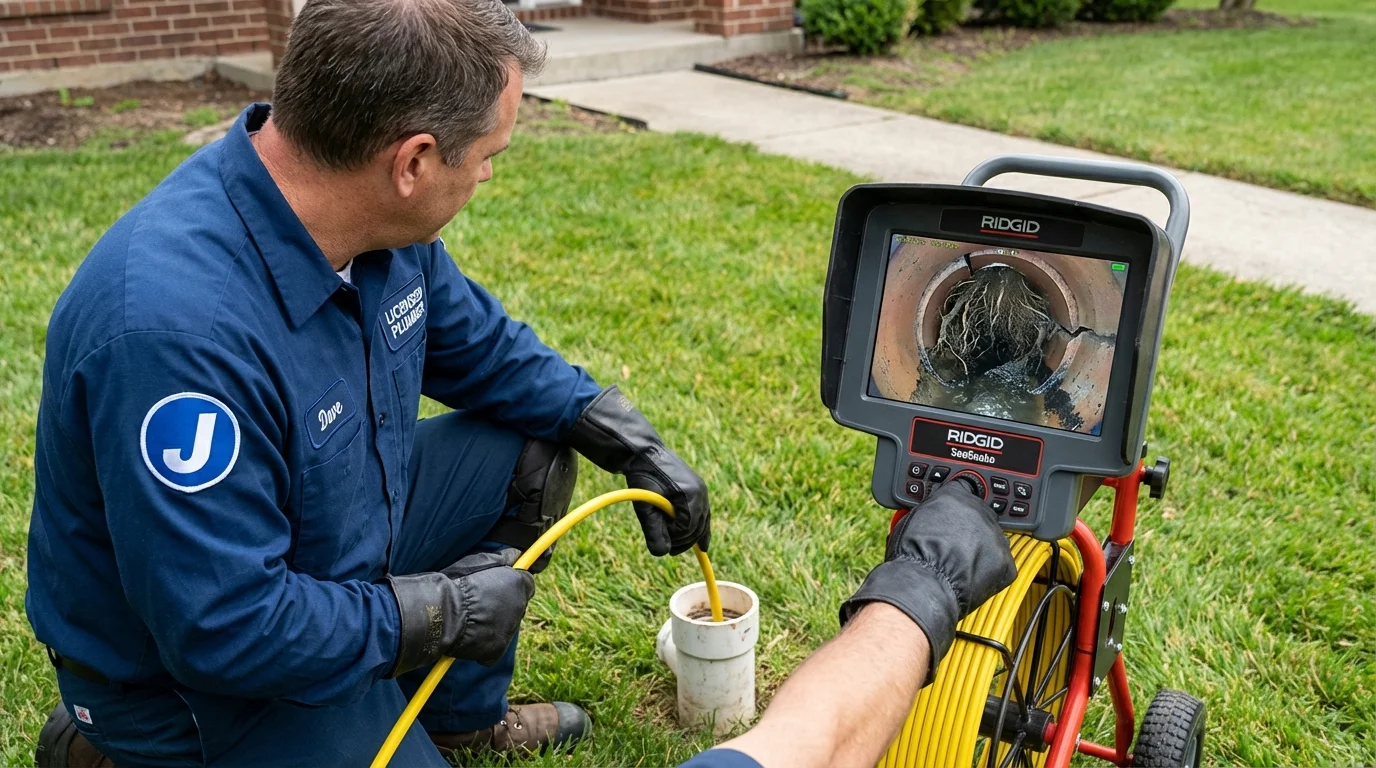 Sewer camera inspection being performed by Johns Plumbing LLC in Lorenzo
